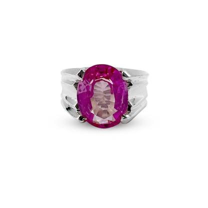 Blue Topaz Men Ring - Pink Topaz Men Ring