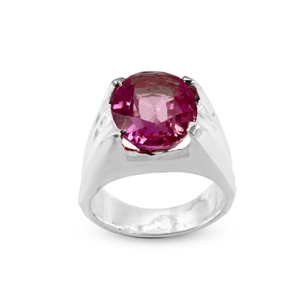 Blue Topaz Men Ring - Pink Topaz Men Ring