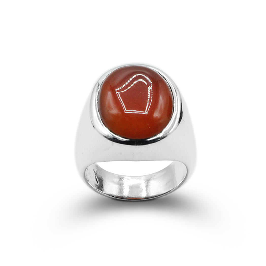 Red Agate Men Rings – Casual Wear Design