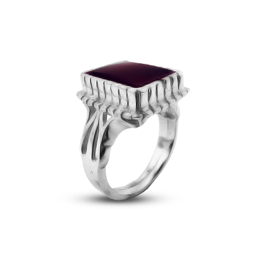 Red Agate Men Ring – Turkish Wall design