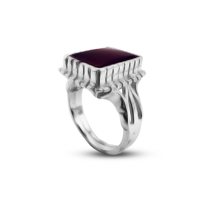 Red Agate Men Ring – Turkish Wall design
