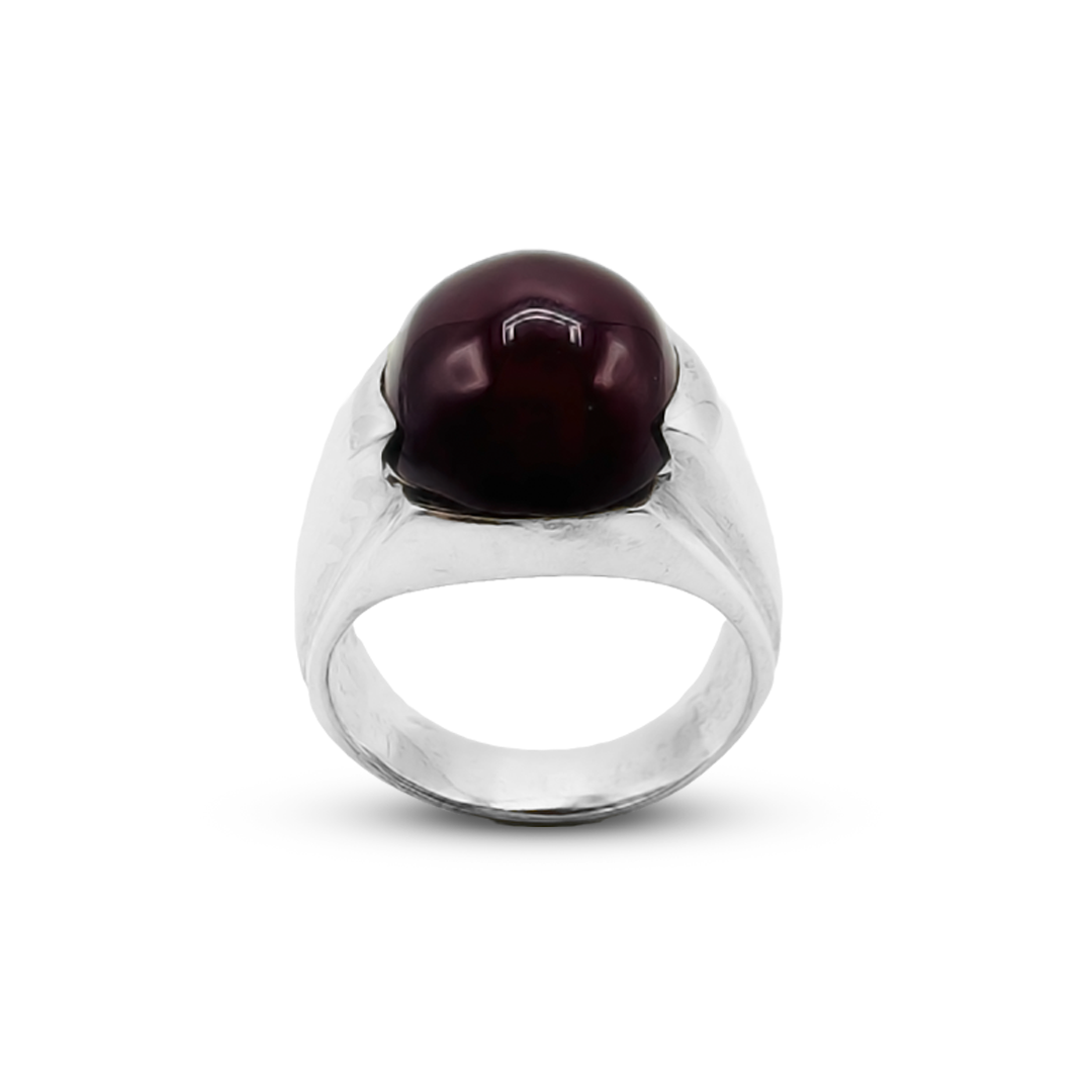 Red Agate Men Ring – Bracket Band Design
