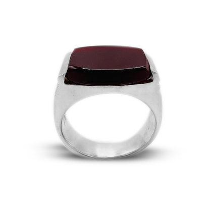 Red Agate Men Ring – Ignite Band