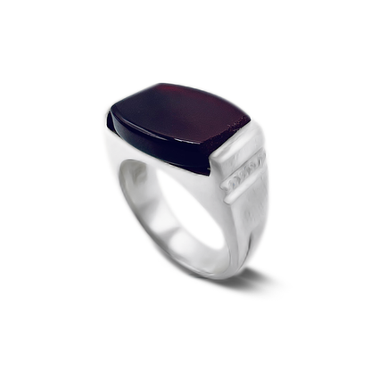 Red Agate Men Ring – Ignite Band