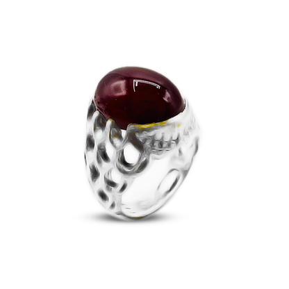 Red Agate Men Ring – seep band