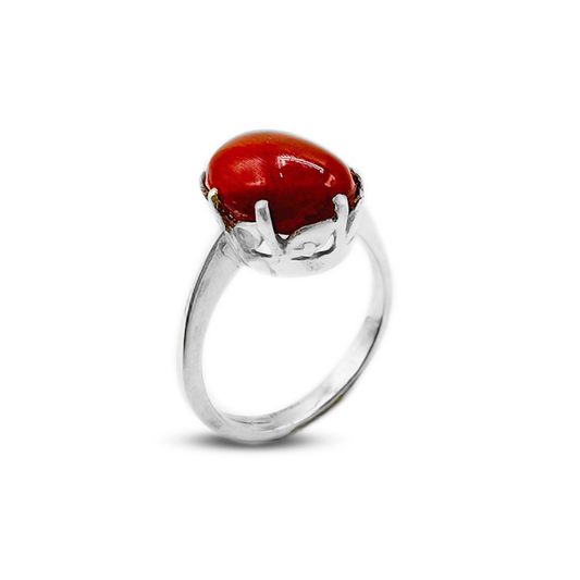 Red Agate Women Ring – Catcher Cup design