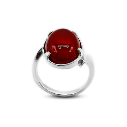Red Agate Women Ring – Vertical Bypass
