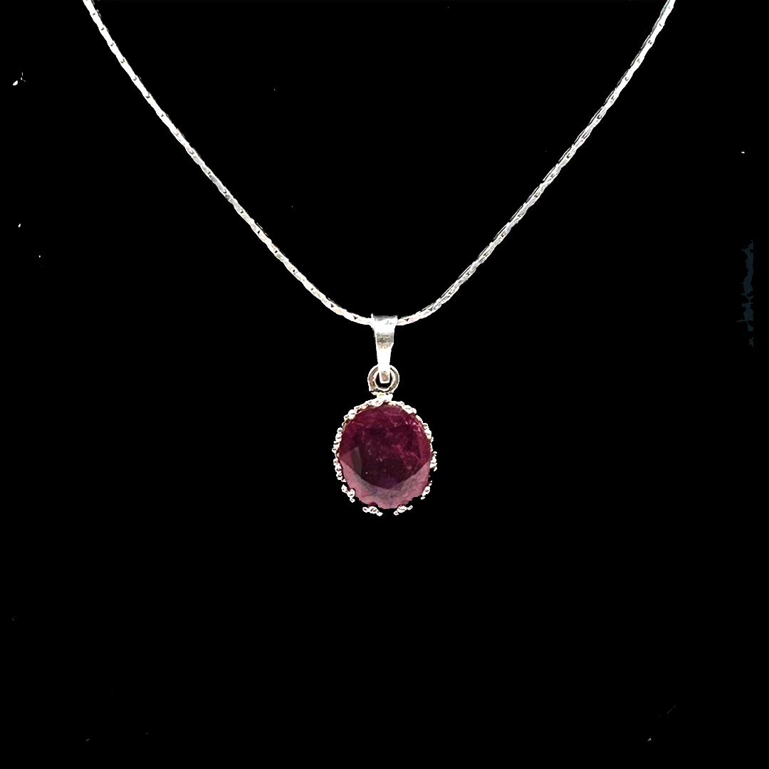 Ruby Pendant - Lattice Design