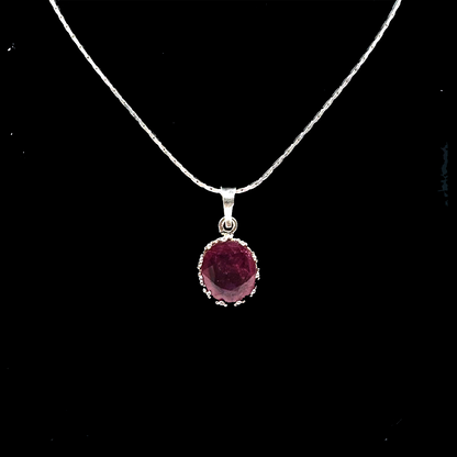 Ruby Pendant - Lattice Design