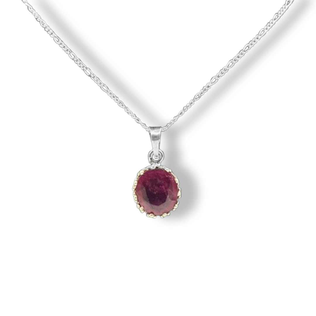 Ruby Pendant - Lattice Design