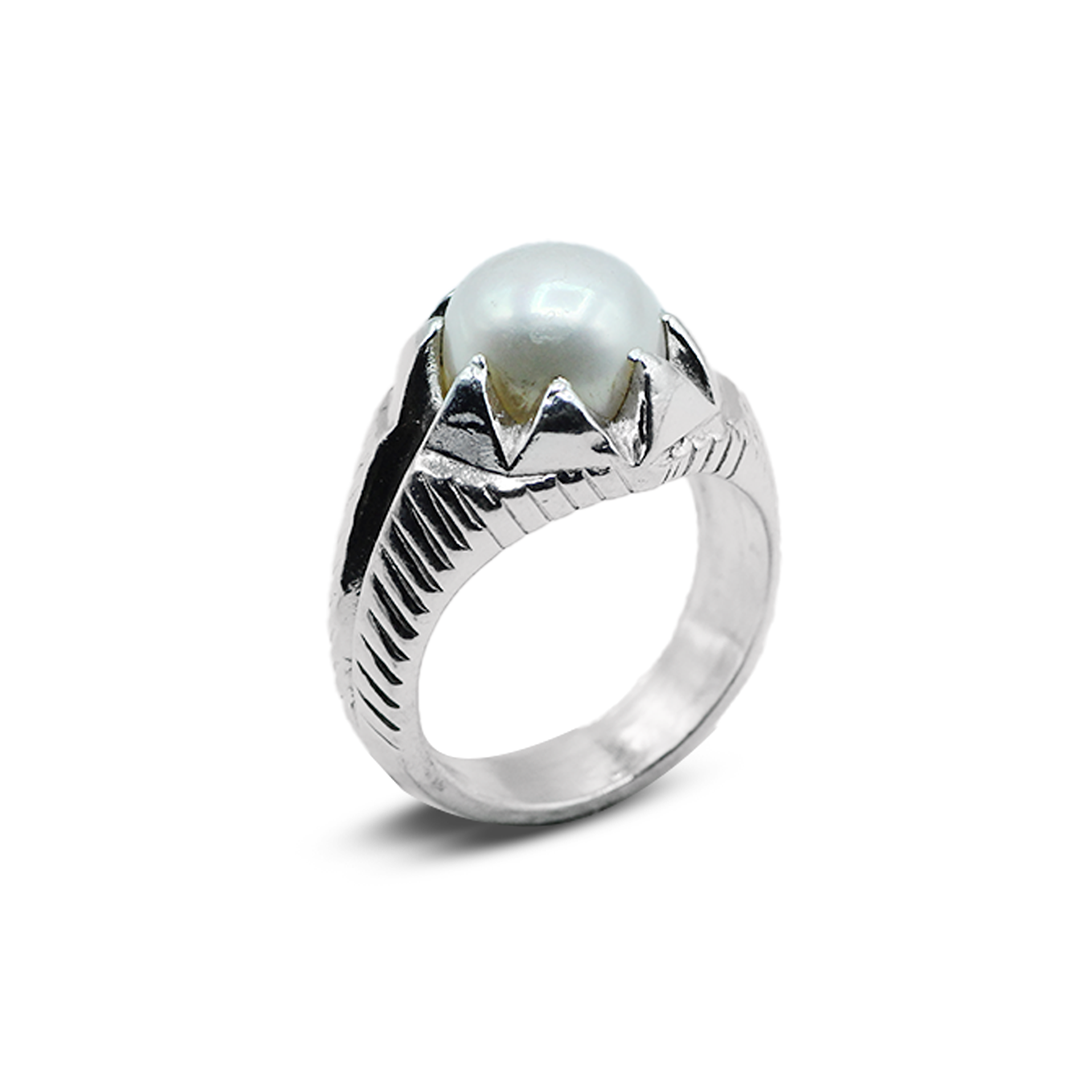 Men Italian Rings Design Pearl Men Ring – Italian design – Jawa Gems