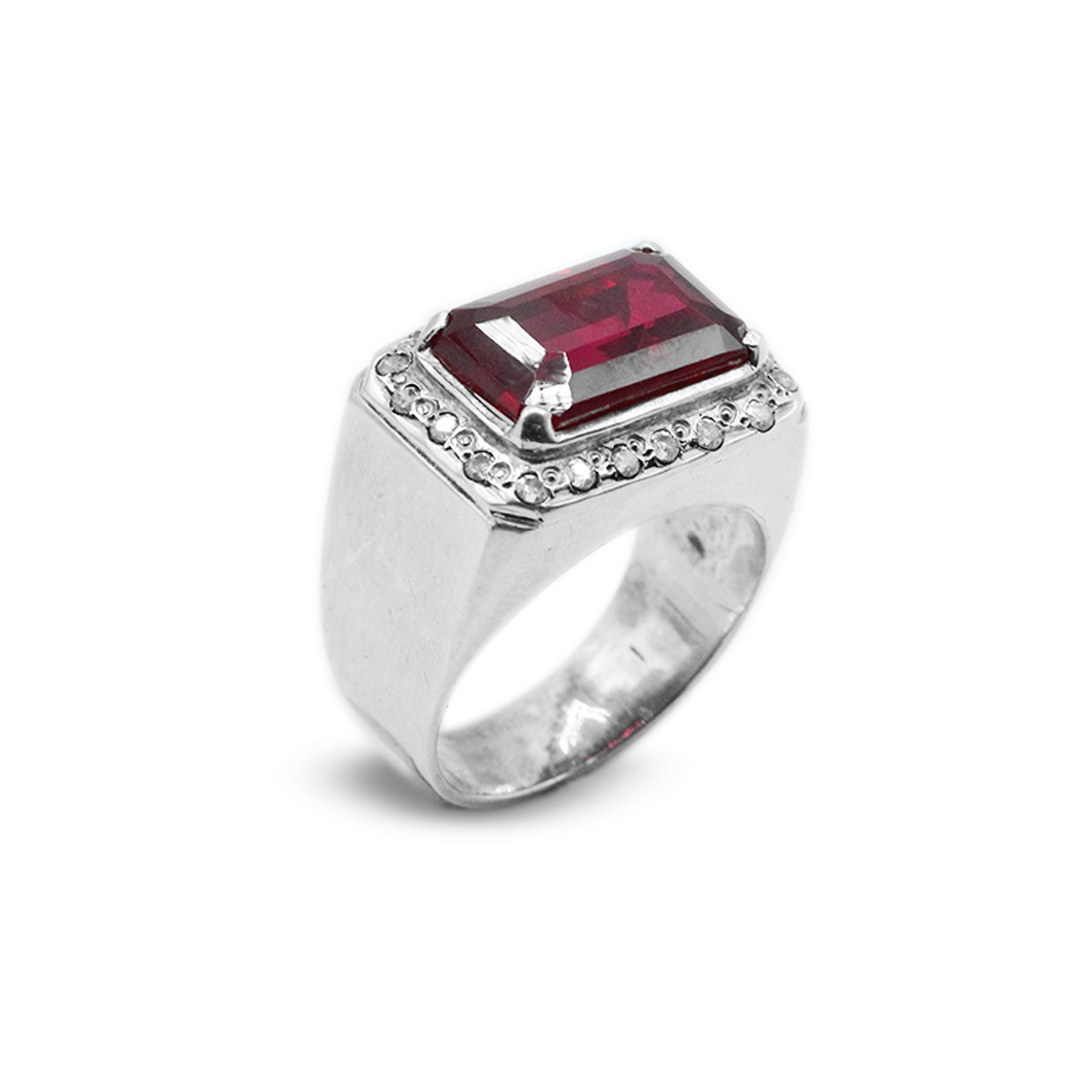 Ruby Men Ring – Inlay Band – Jawa Gems