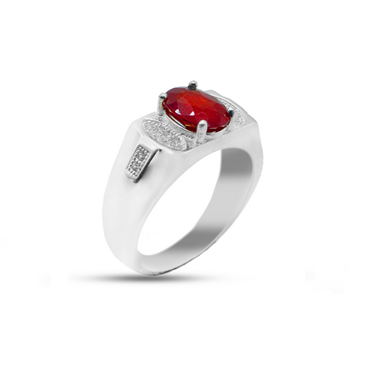 Irani Ruby Men Ring – Irani Traditional Ring