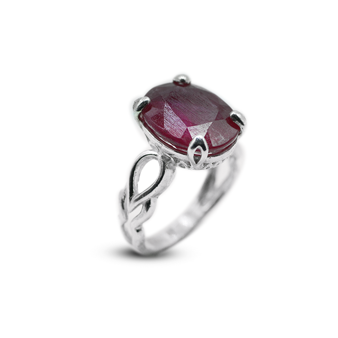 Ruby Women Ring – Sun Flower Design