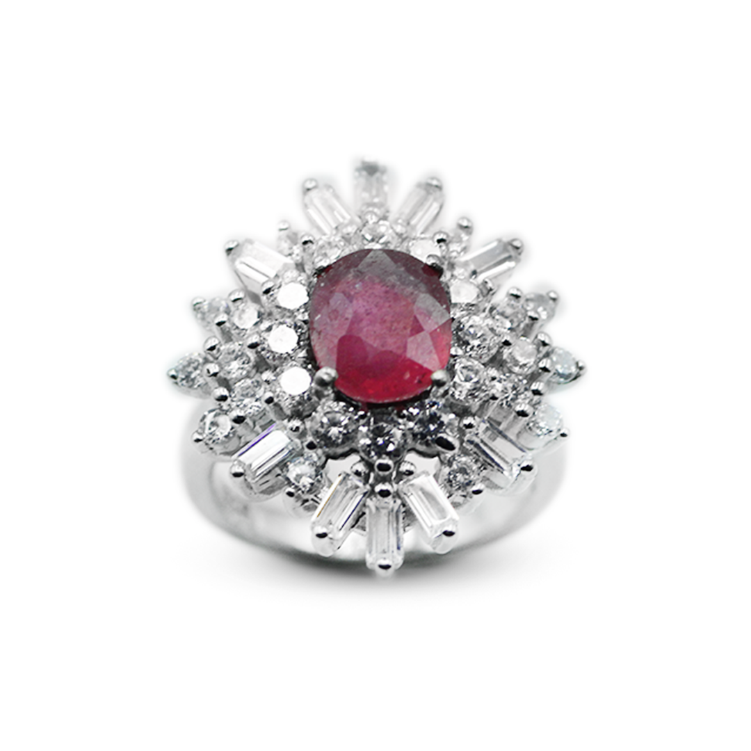 Ruby Women Ring Puzzle Band Design
