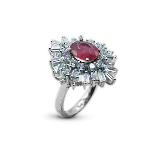 Ruby Women Ring Puzzle Band Design
