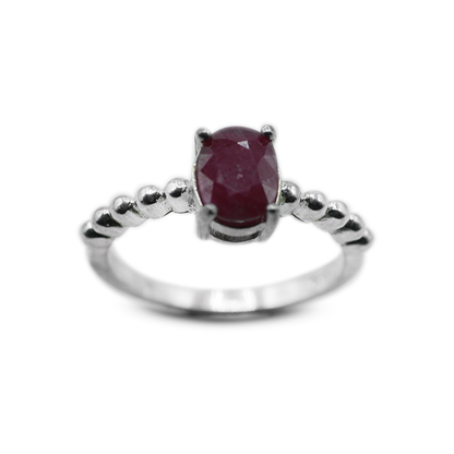 Ruby Women Ring – Sterling Silver Ring