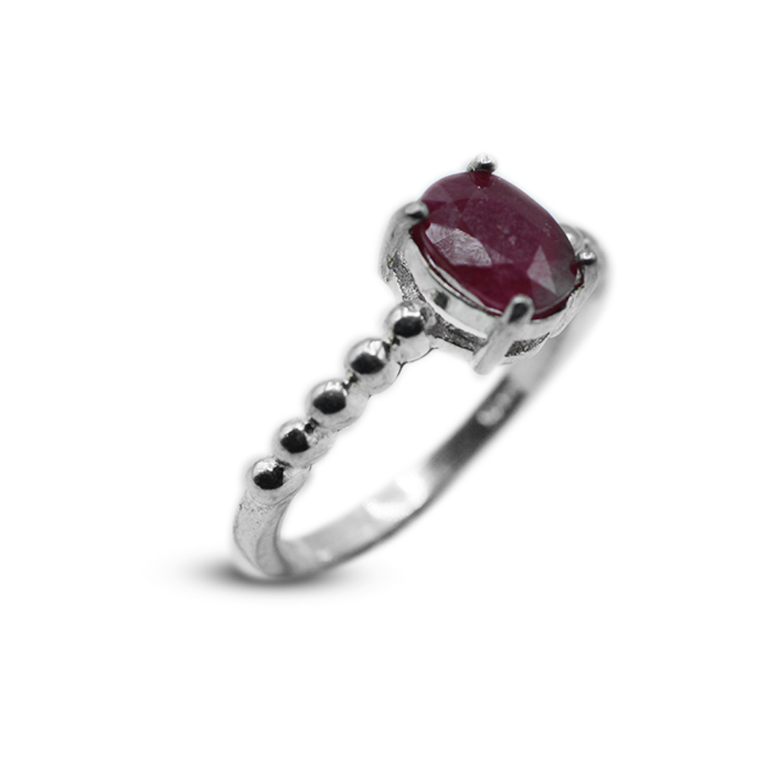 Ruby Women Ring – Sterling Silver Ring