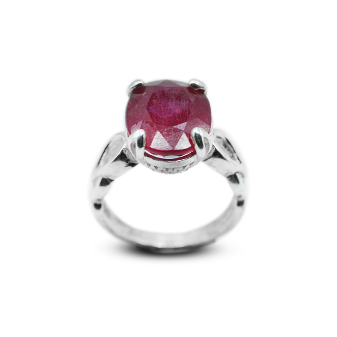 Ruby Women Ring – Sun Flower Design