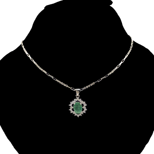 Emerald Pendant - Zircon Chandelier Design