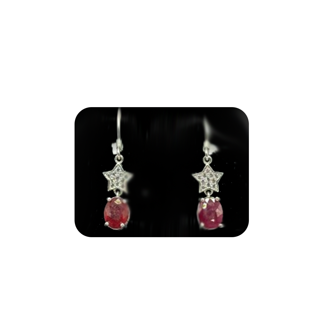 Ruby Earring - Star Ping Design