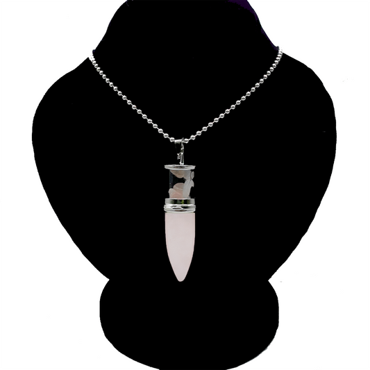 Rose Quartz Pendant - Bullet Beem