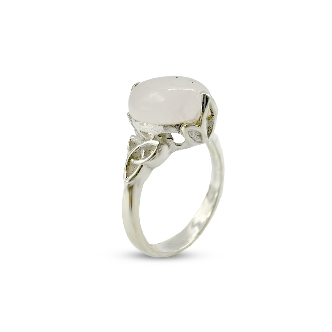 Rose Quartz Women Ring - Patel Band Design