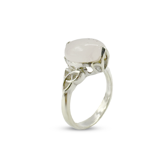 Rose Quartz Women Ring - Patel Band Design