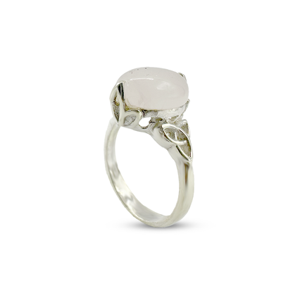 Rose Quartz Women Ring - Patel Band Design