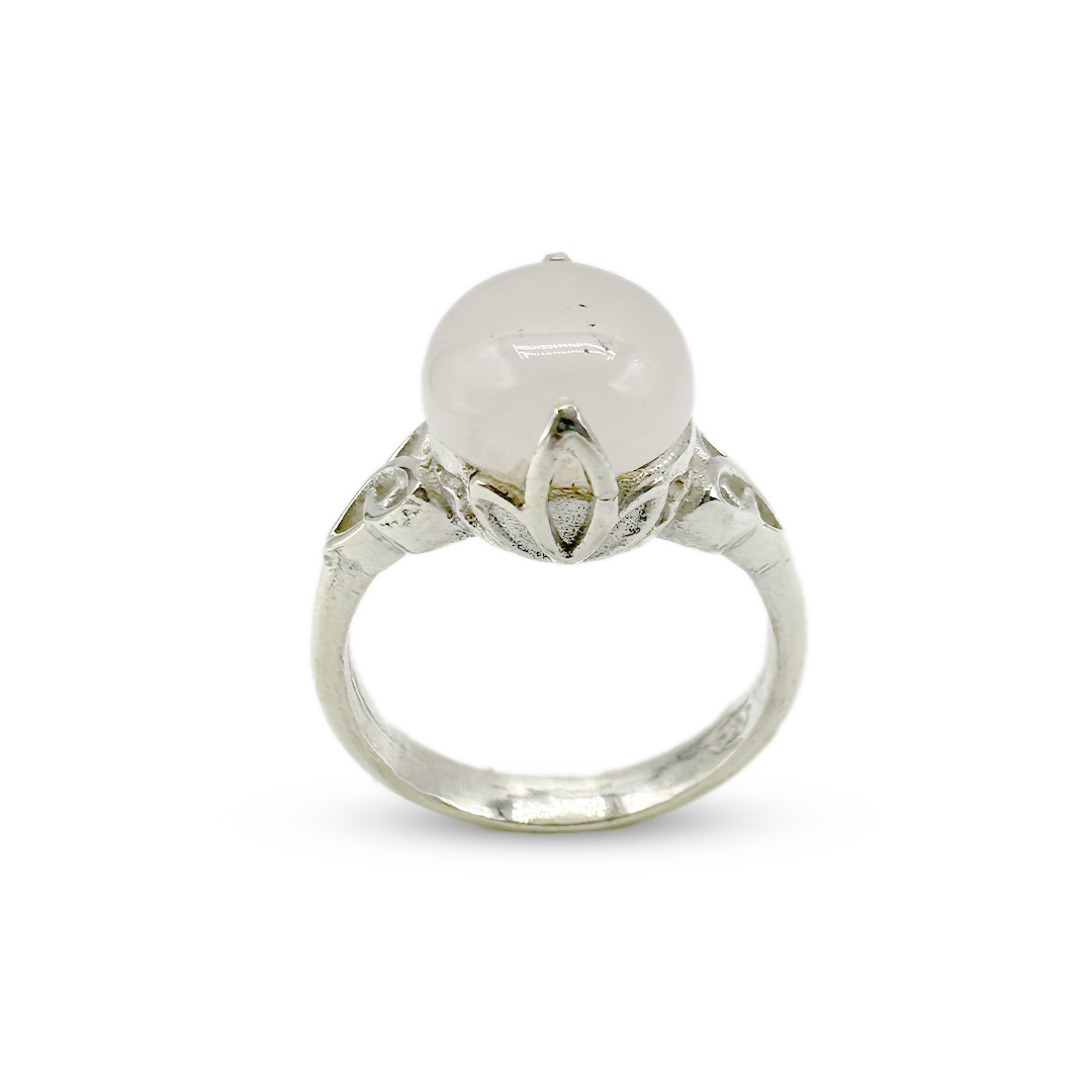 Rose Quartz Women Ring - Patel Band Design