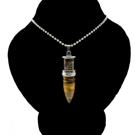 Tiger Eye Pendant - Bullet Bang Design