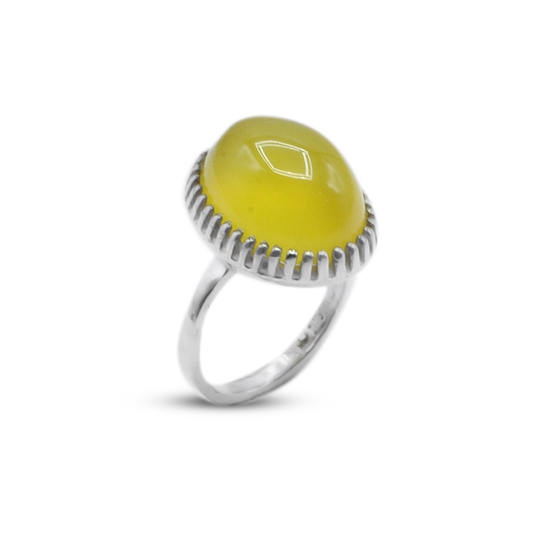 Yellow Agate Women Ring – Catcher Design