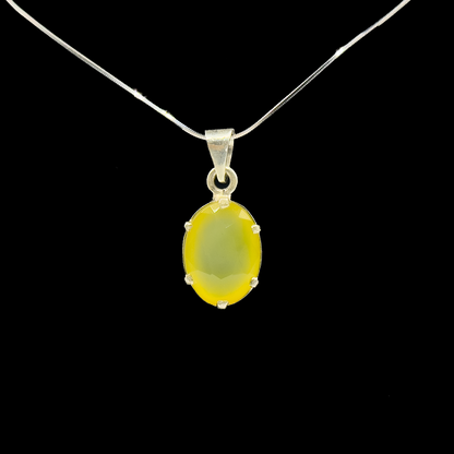 Yellow Agate Pendant - Ping Band Design