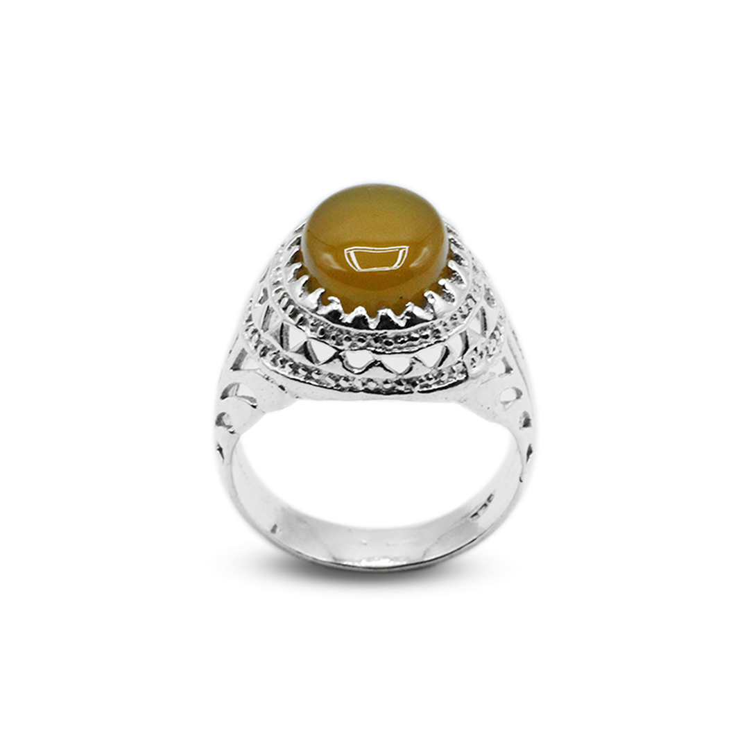 Yamani Agate Men Ring - Irani Traditional Design