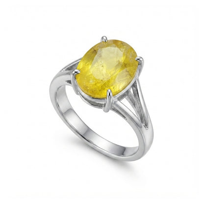 Yellow Sapphire Women Ring - Solitaire