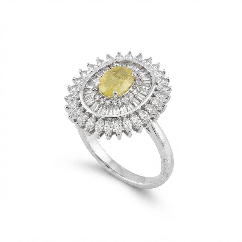 Yellow Sapphire Women Ring - Cockpit