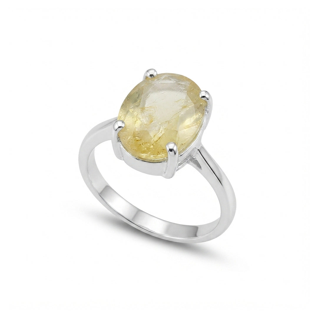 Yellow Sapphire Women Ring - Profile Basket