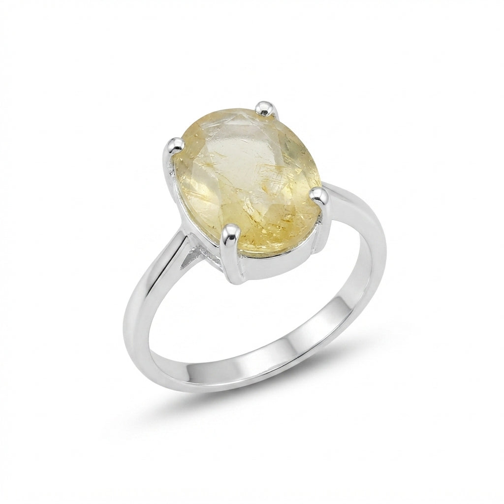 Yellow Sapphire Women Ring - Profile Basket