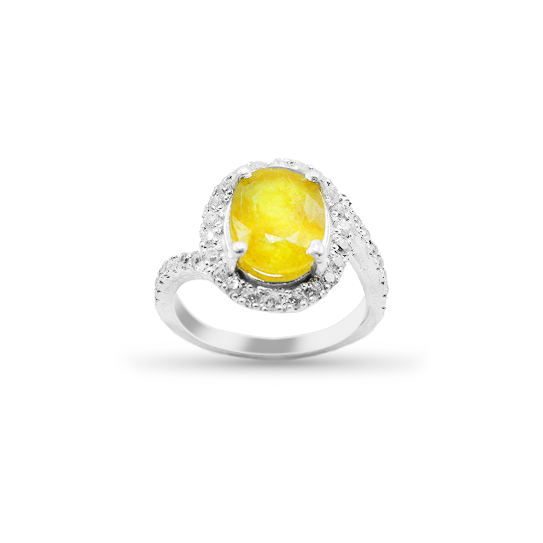 Yellow Sapphire Women Ring – Regular Ring Design