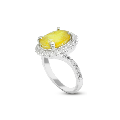 Yellow Sapphire Women Ring – Regular Ring Design