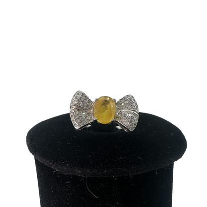 Yellow Sapphire - Zircon Tie Design