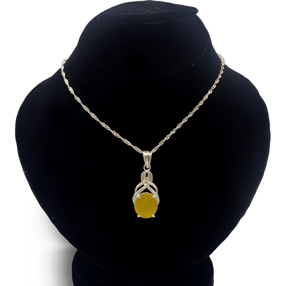 Yellow Sapphire Pendant - Pine Dome