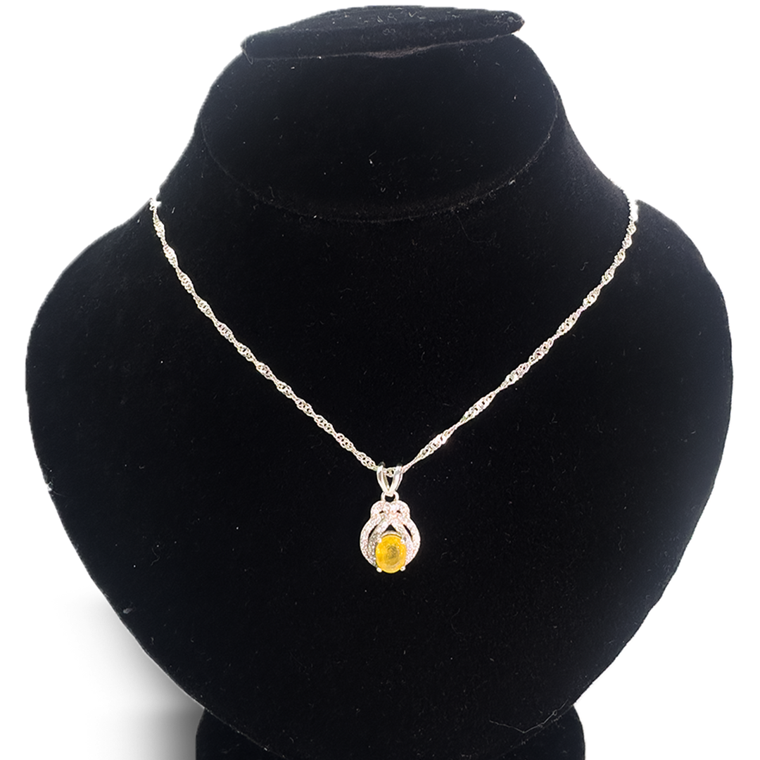 Yellow Sapphire Pendant - Pine Dip Design