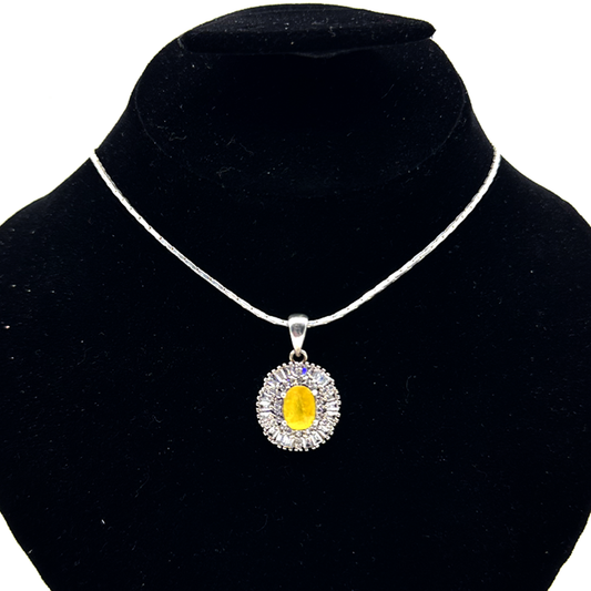 Yellow Sapphire Pendant - Ferozan Floral Design