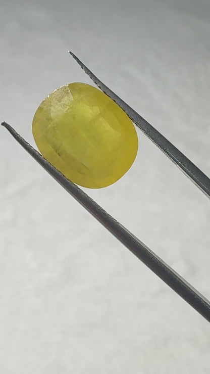 Lab Certified Yellow Sapphire - 6.6 crt