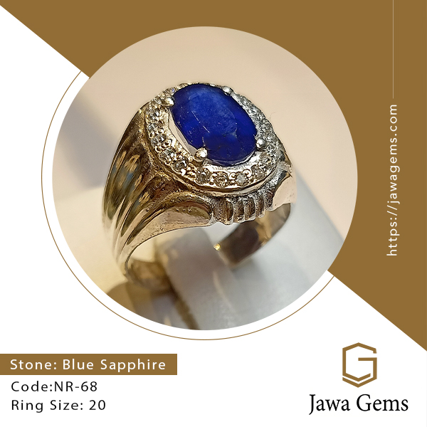 Large Diamond and Gold Men's Blue Sapphire Ring 18 Ctw – Avianne Jewelers